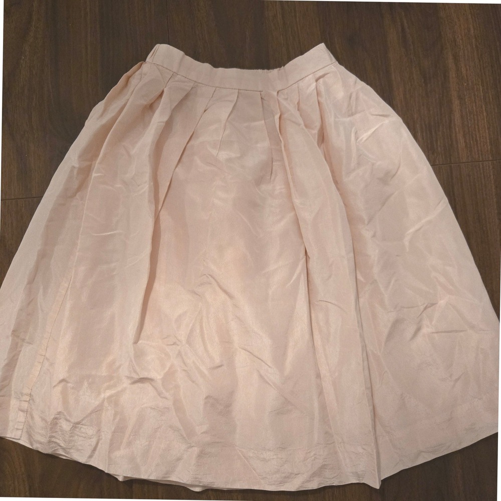 Bonpoint Kids Euridice 2 Pale Pink 100%Silk Pleated Skirt Size 4 Made in Hungary